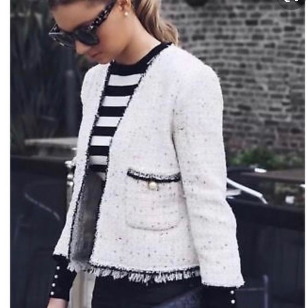 Zara tweed blazer size M